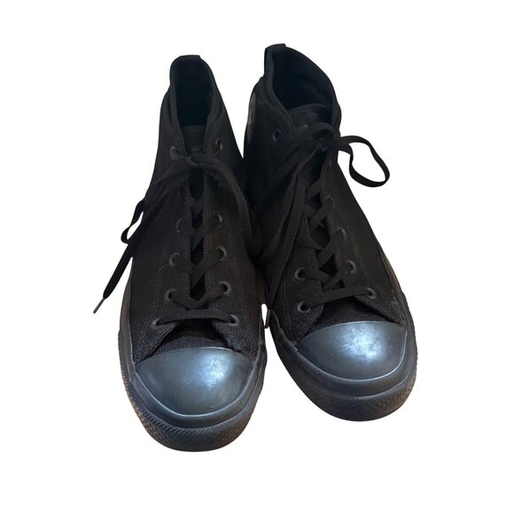 Converse Size 13 Black Chuck Taylor All Star Syde Street Mid Top Sneakers Shoes - Picture 2 of 16